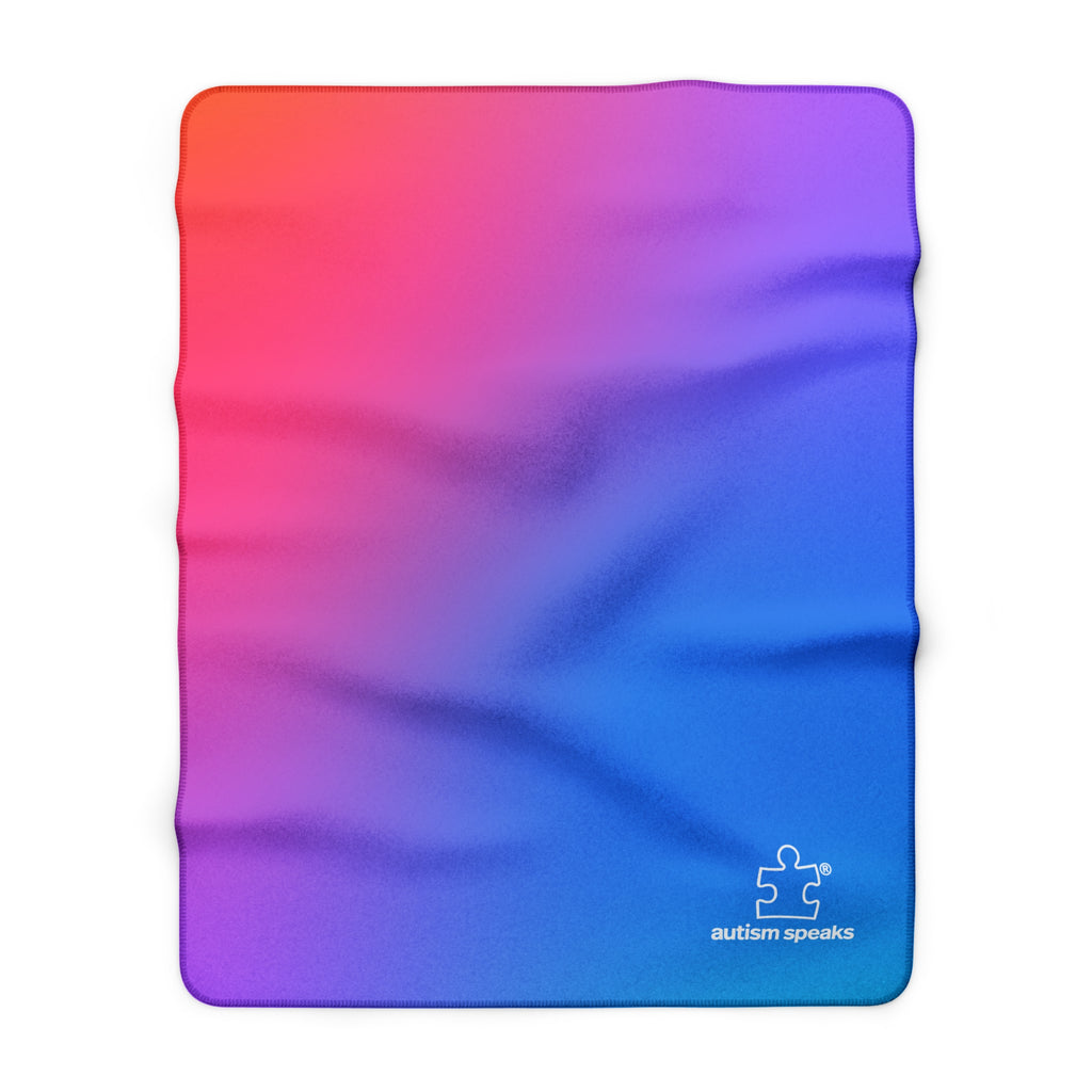 Autism Speaks Gradient Sherpa Fleece Blanket
