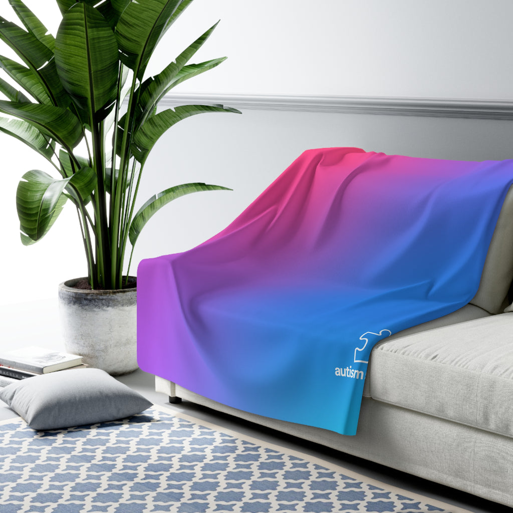 Autism Speaks Gradient Sherpa Fleece Blanket