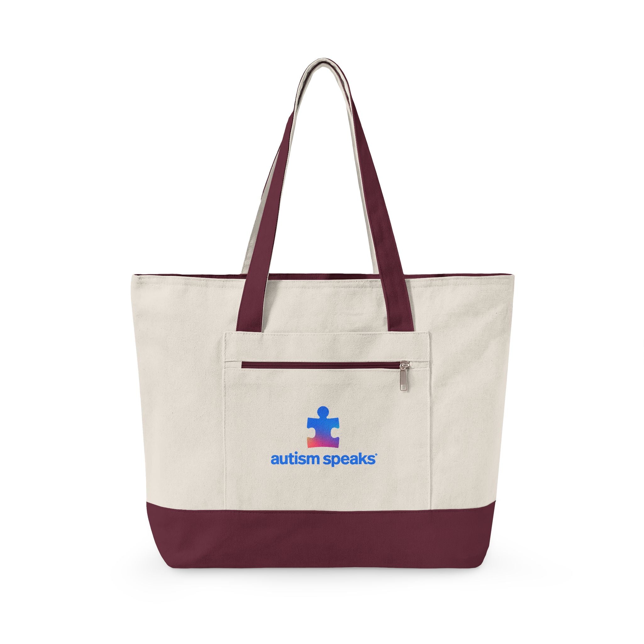 Autism Speaks Canvas Zippered Tote