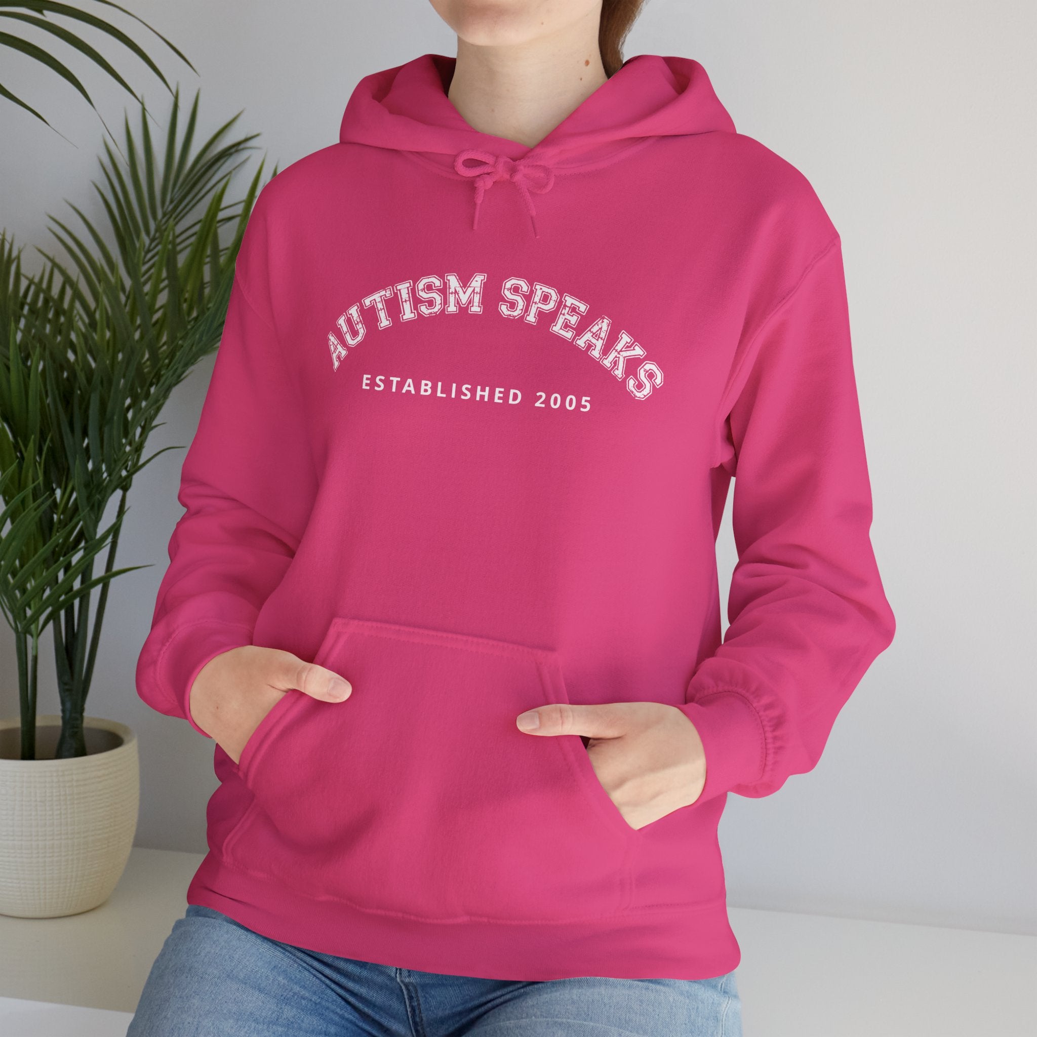 Autism Speaks Established 2005 Classic Heavy Blend Hooded Sweatshirt