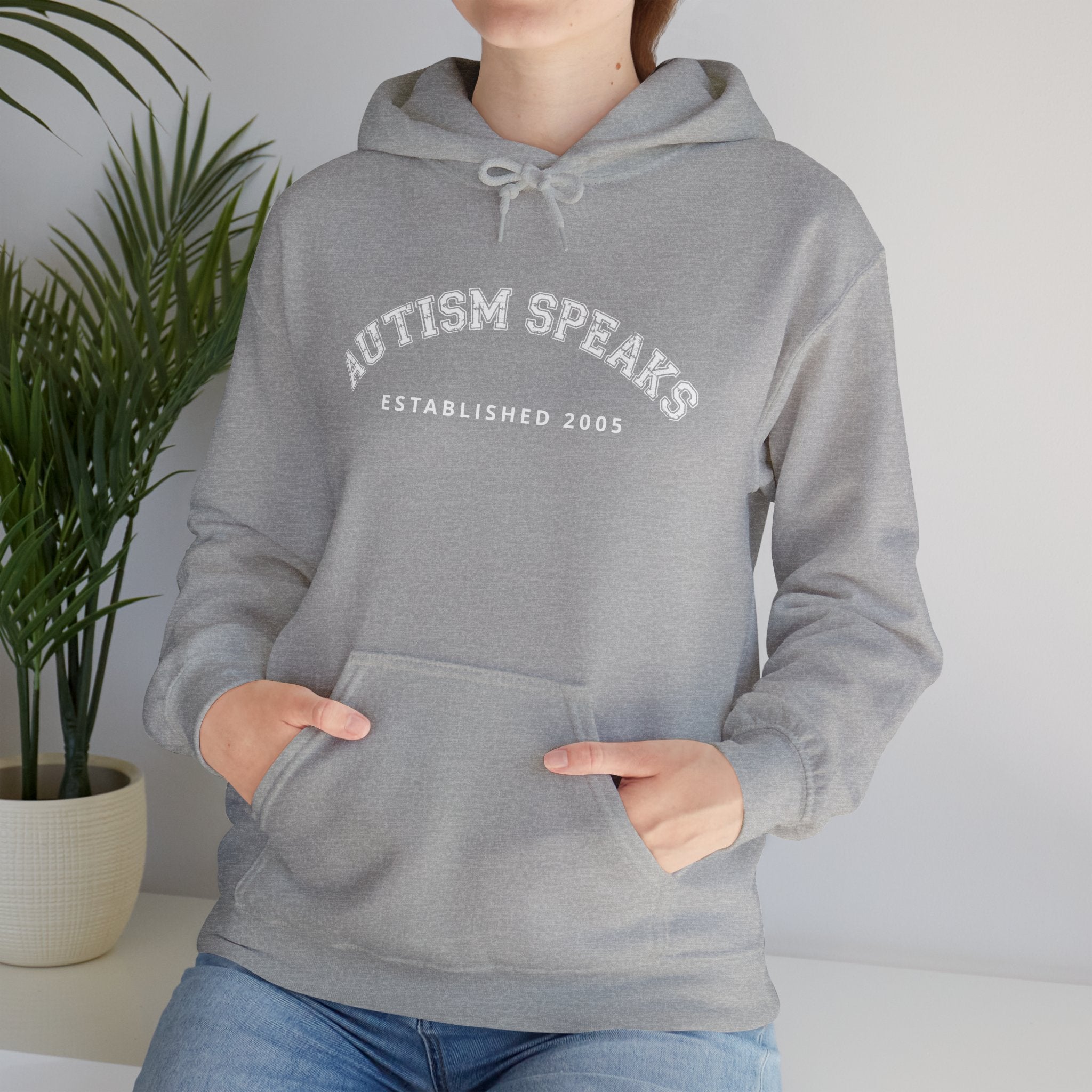 Autism Speaks Established 2005 Classic Heavy Blend Hooded Sweatshirt