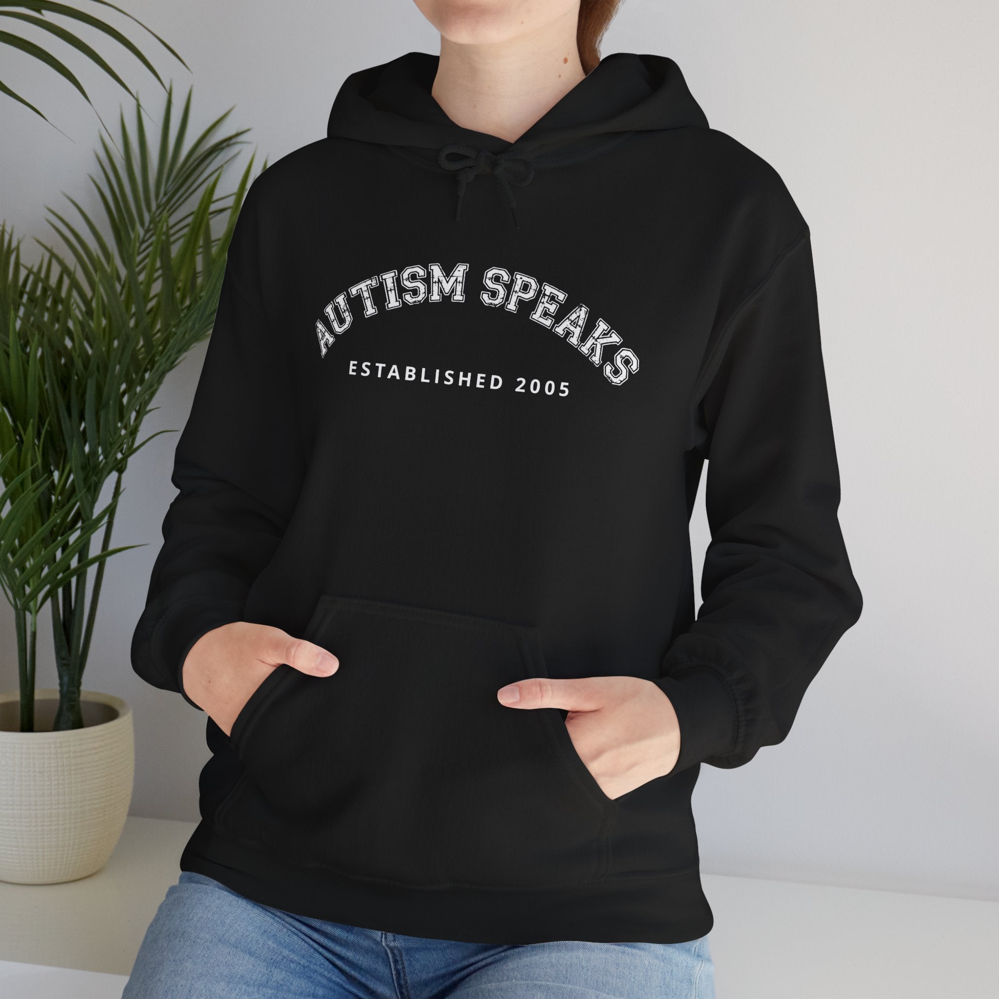 Autism Speaks Established 2005 Classic Heavy Blend Hooded Sweatshirt