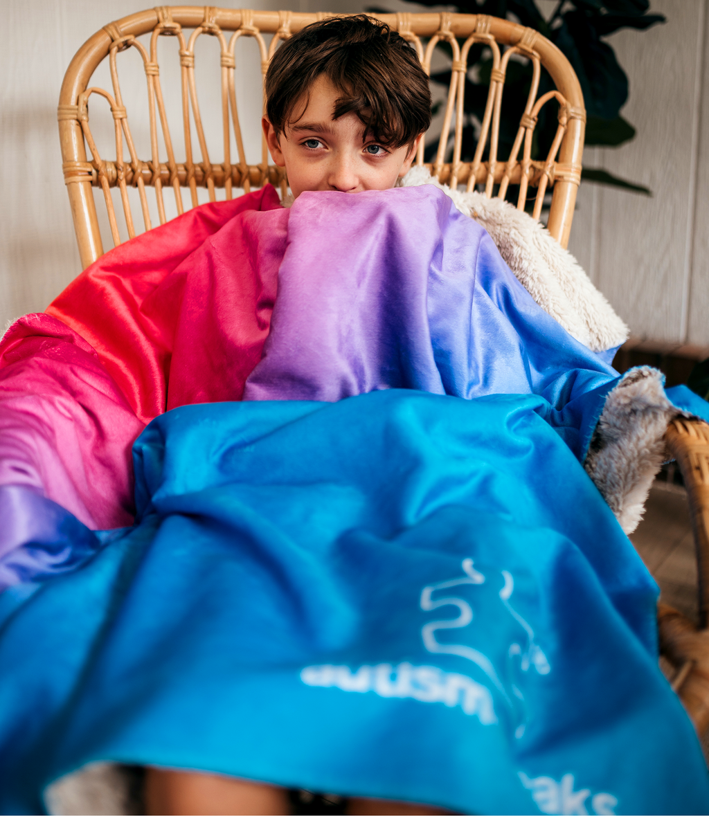 Autism Speaks Gradient Sherpa Fleece Blanket - 3 Sizes
