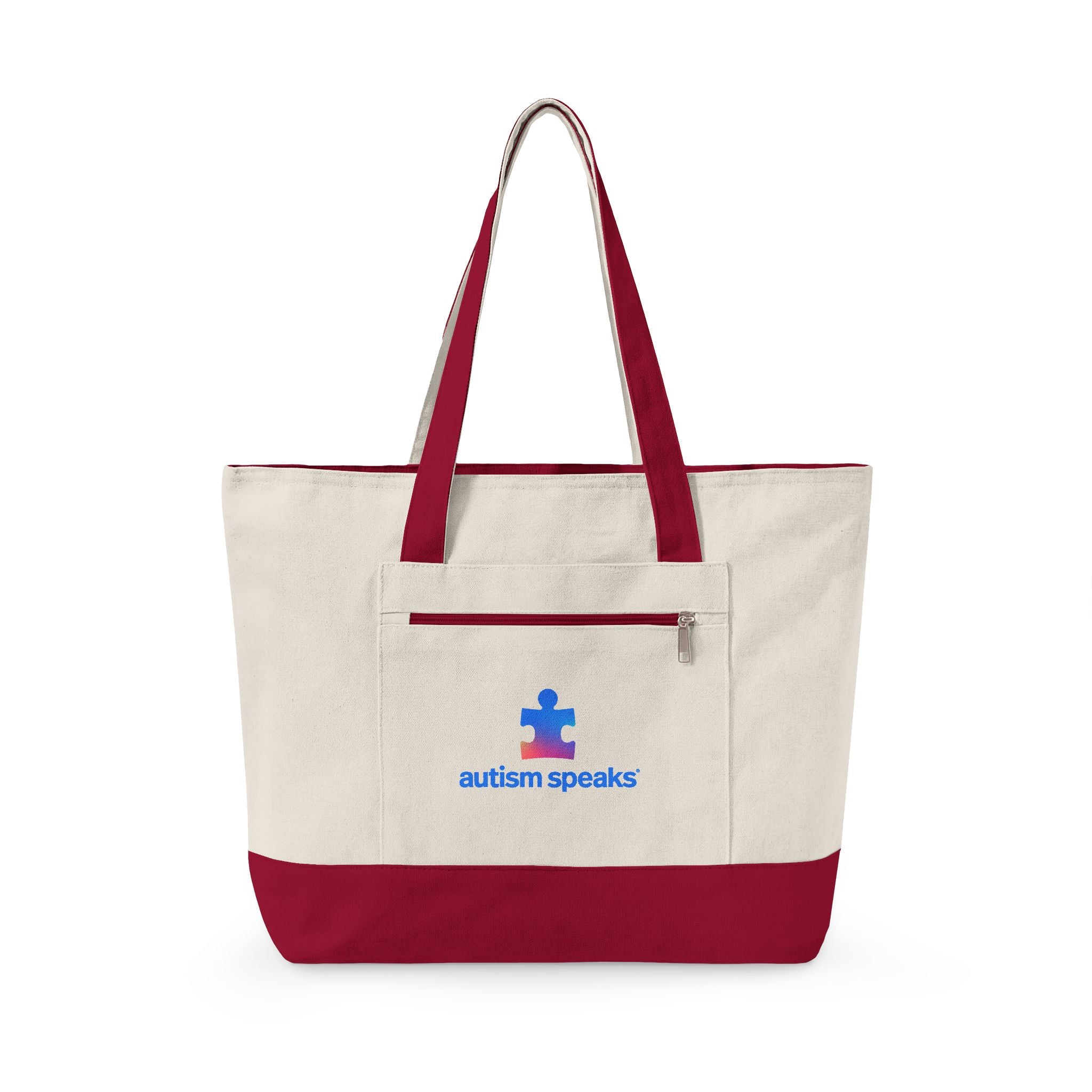 Autism Speaks Canvas Zippered Tote