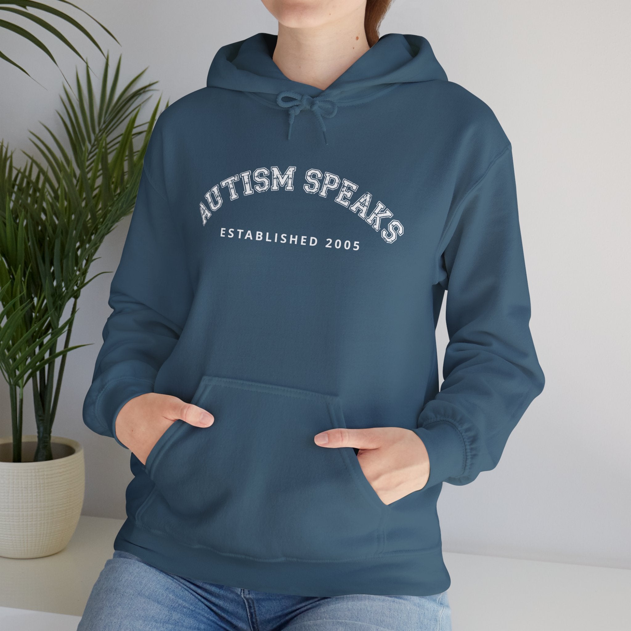 Autism Speaks Established 2005 Classic Heavy Blend Hooded Sweatshirt