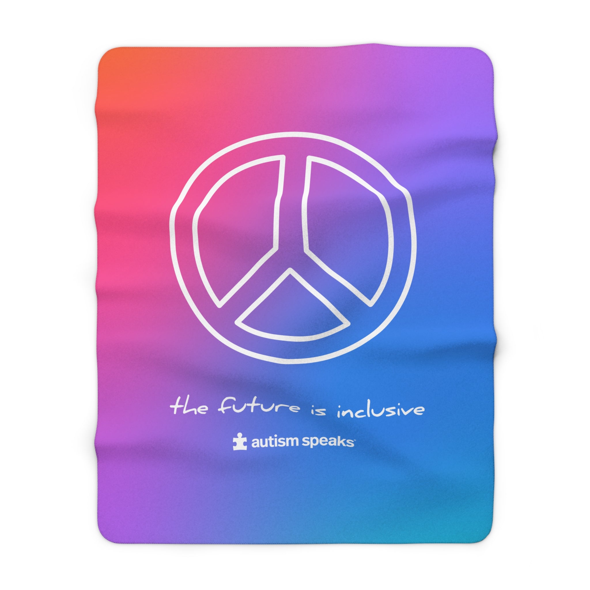 Autism Speaks Inclusive Gradient Sherpa Fleece Blanket