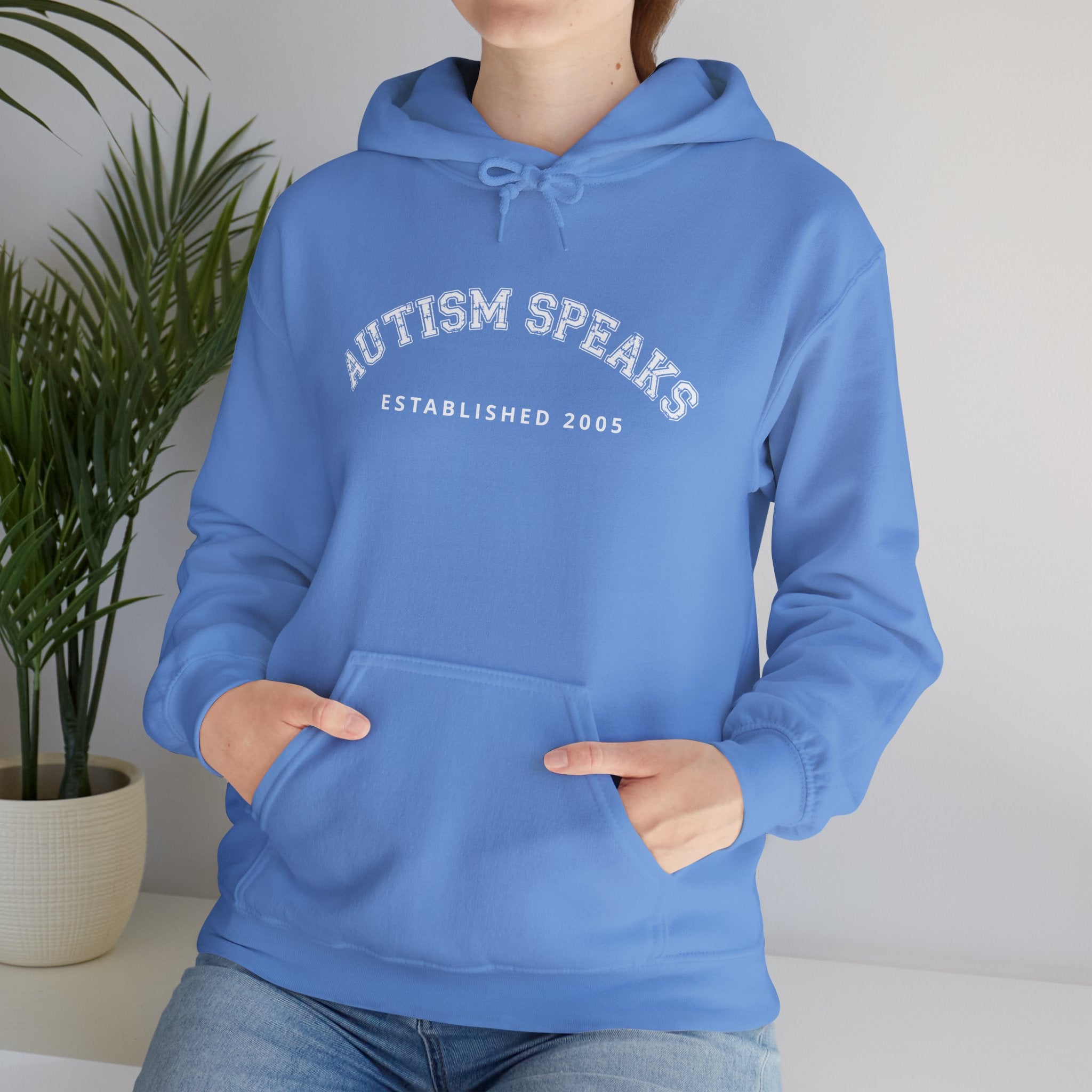 Autism Speaks Established 2005 Classic Heavy Blend Hooded Sweatshirt