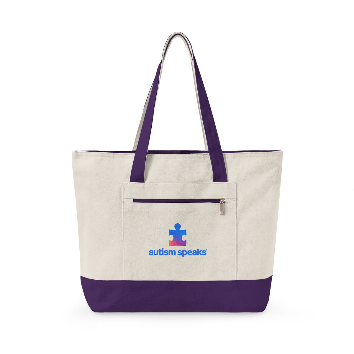 Autism Speaks Canvas Zippered Tote