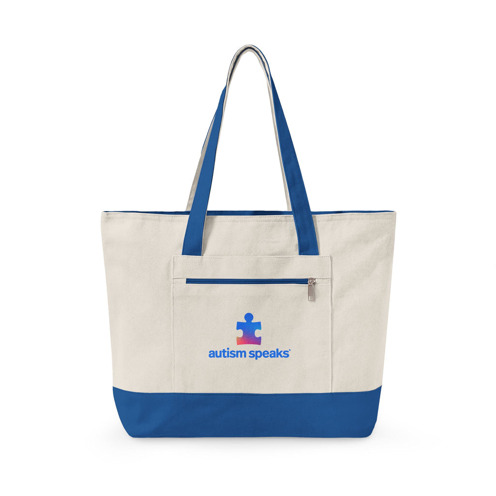 Autism Speaks Canvas Zippered Tote