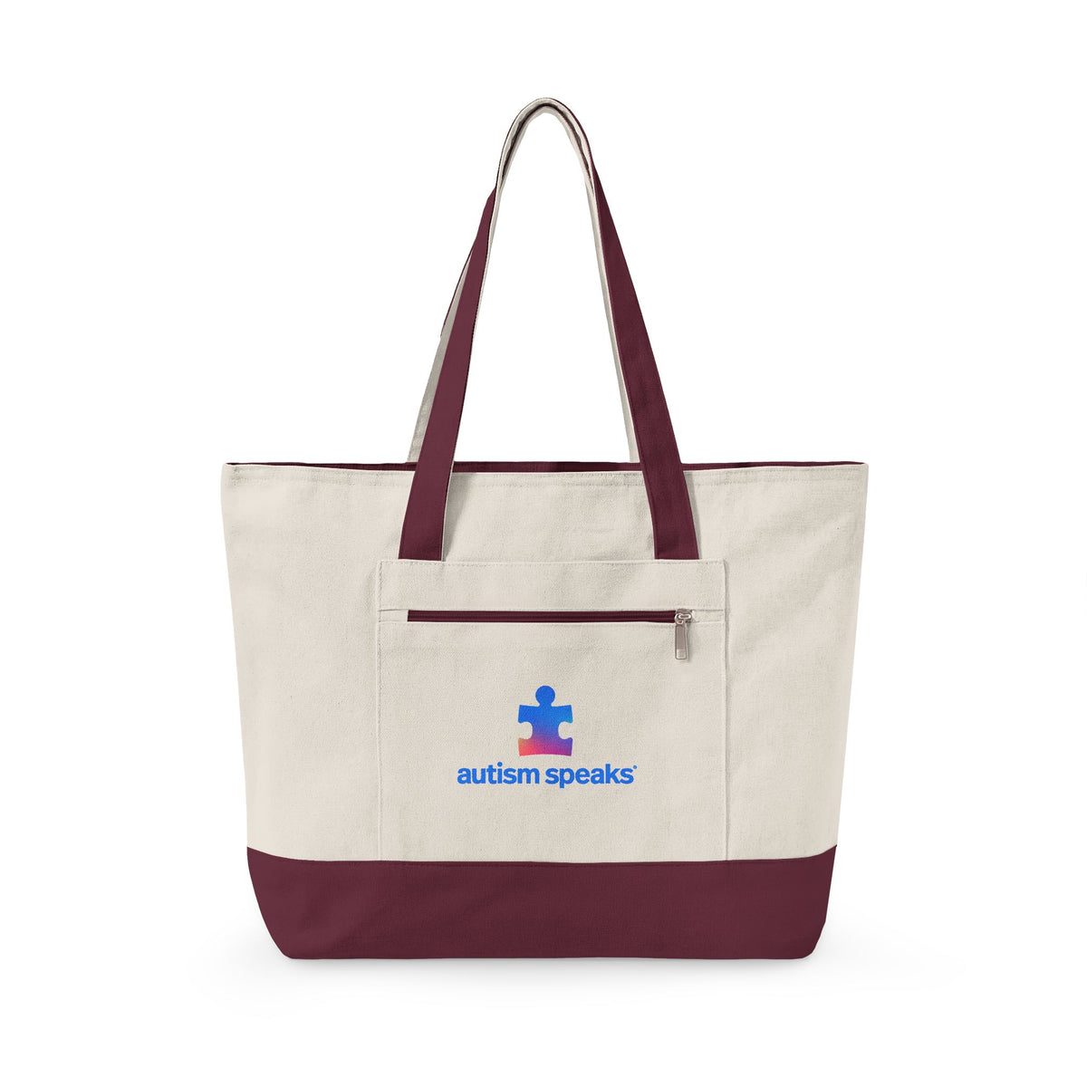Autism Speaks Canvas Zippered Tote