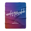 Autism Speaks Redefine Possible Gradient Sherpa Fleece Blanket
