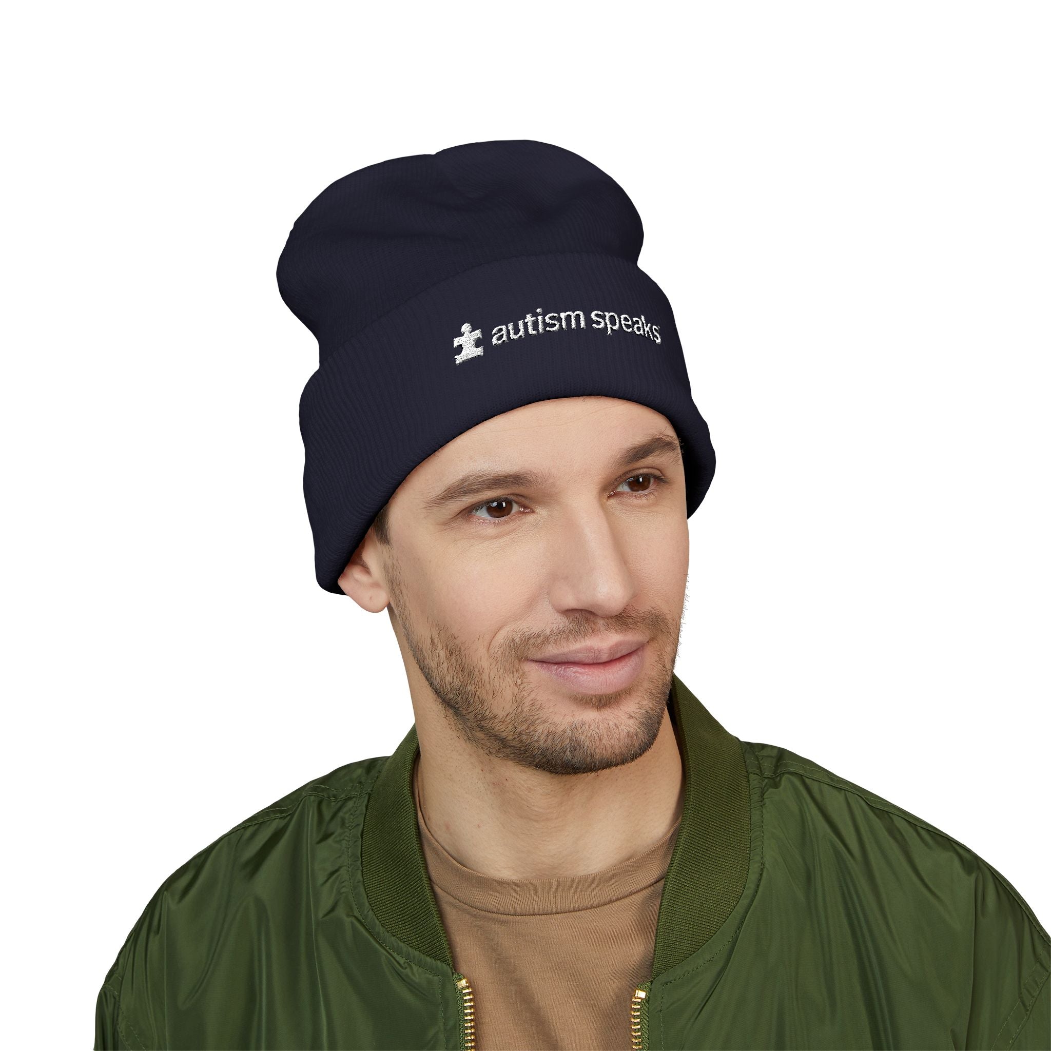 Autism Speaks Embroidered Cuffed Beanie