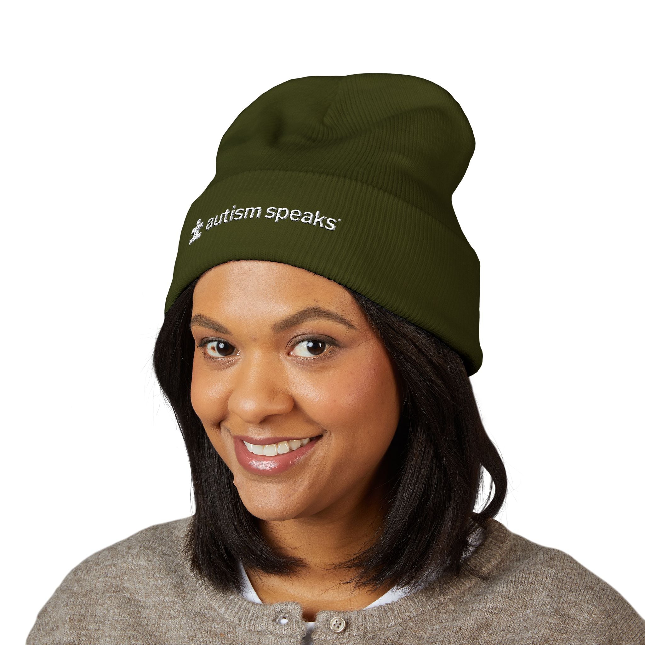 Autism Speaks Embroidered Cuffed Beanie