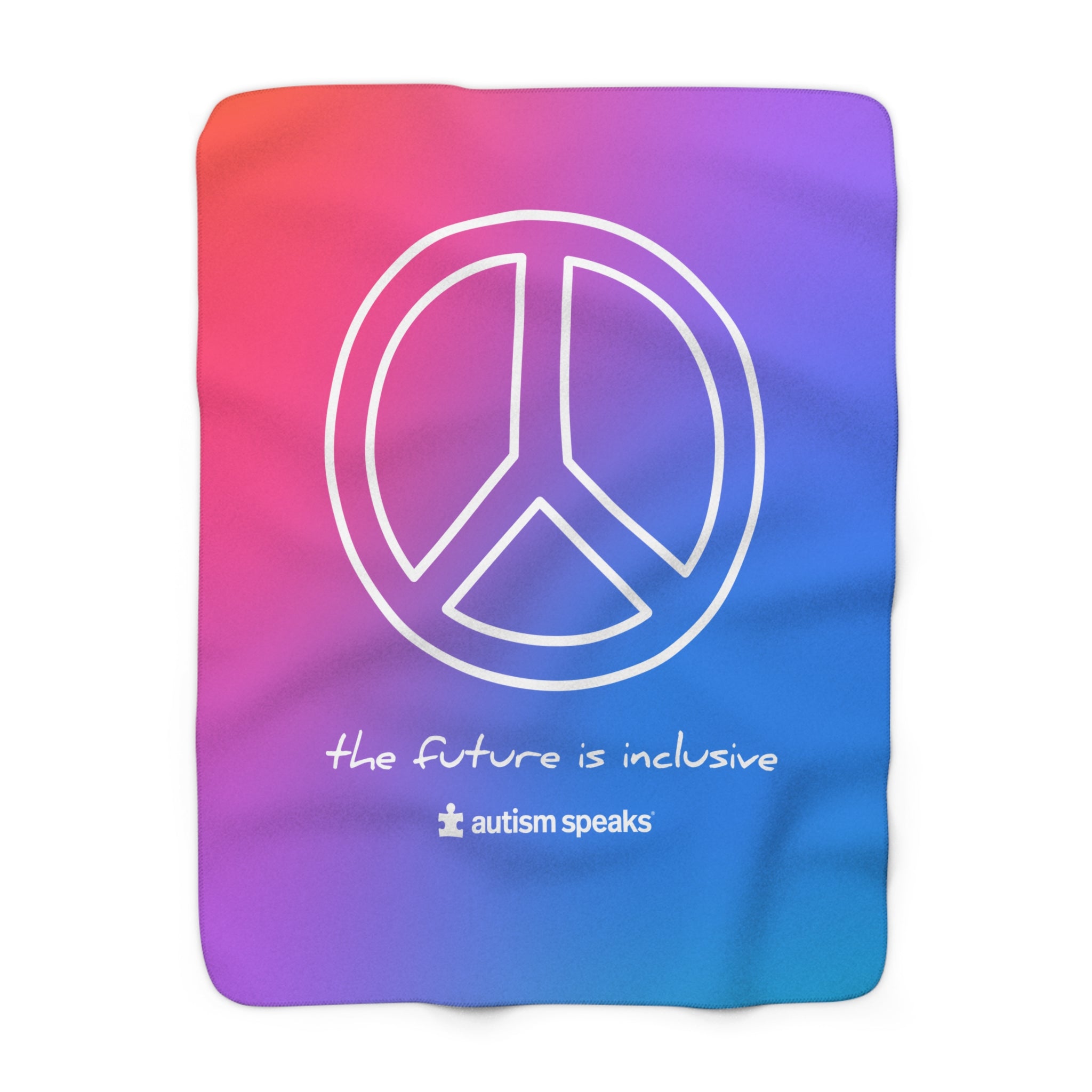 Autism Speaks Inclusive Gradient Sherpa Fleece Blanket