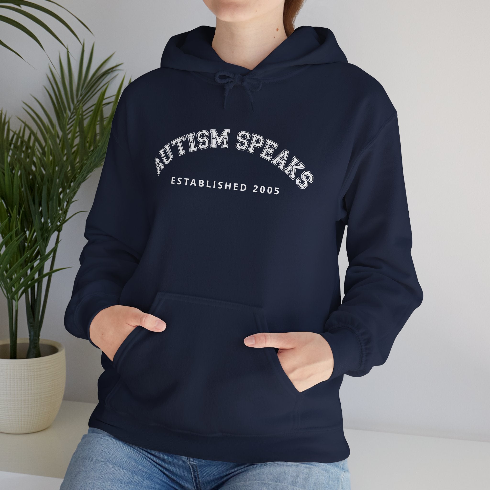 Autism Speaks Established 2005 Classic Heavy Blend Hooded Sweatshirt