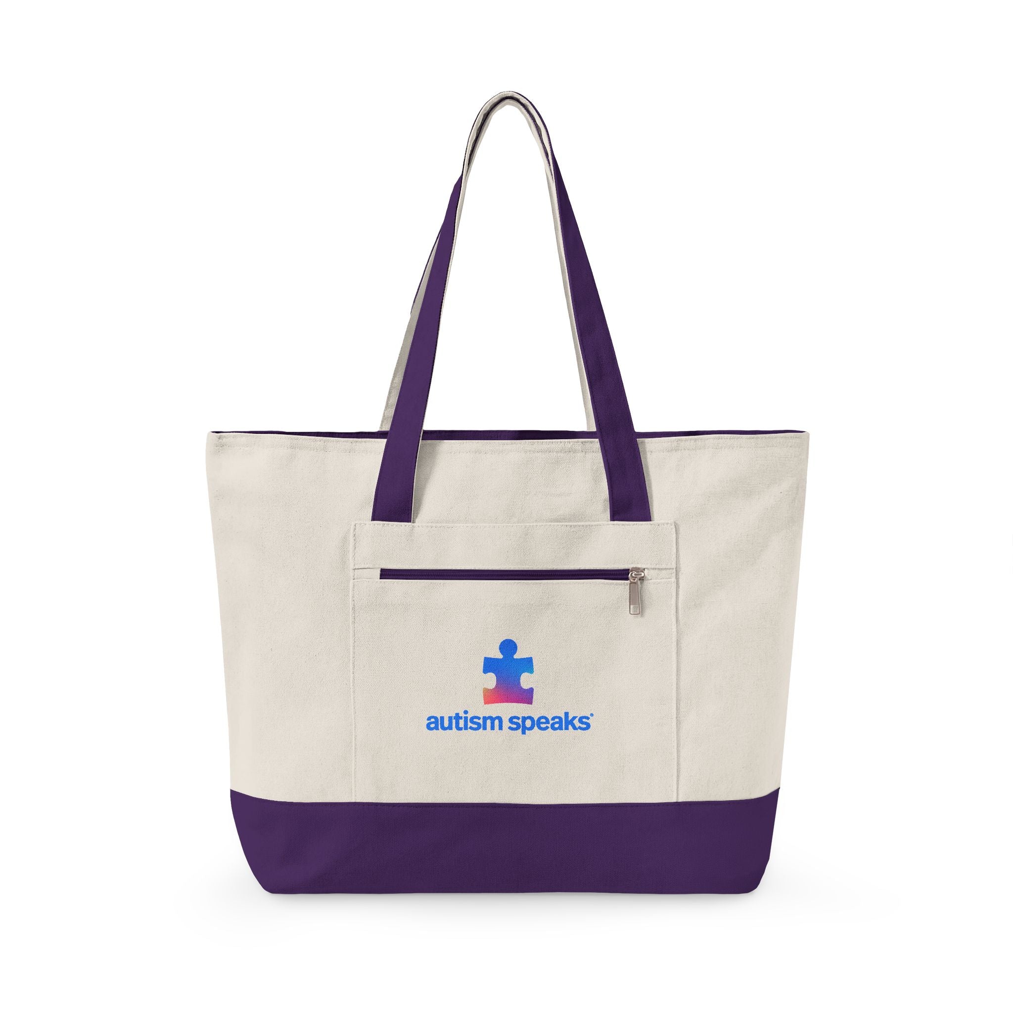 Autism Speaks Canvas Zippered Tote